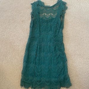 Free people green mini dress